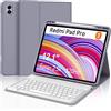 IVEOPPE Cover Redmi Pad Pro 12.1 con Tastiera, XIAOMI Poco Pad Custodia con Tastiera Italiano Bluetooth Staccabile per Xiaomi Redmi Pad Pro 12.1 2024, Viola lavanda