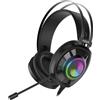 Noua Cuffie Gaming Over-Ear con Cavo con Surround 7.1 e Illuminazione RGB colore Nero - HS0620DR-S50K71U