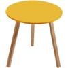 Tavolino salotto lizzy mostarda in bamboo, Ø40 cm