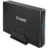 TOOQ TQE-3520B - HDD da 3,5, (IDE, SATA I/II/III/III, USB 2.0), alluminio, indicatore LED, nero, 350 gr.