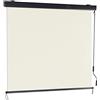 Relaxdays Tenda a Rullo per Esterni, 250x160 cm, Ombreggiante, per Balcone e Terrazza, Avvolgibile con Manovella, Beige, Poliestere