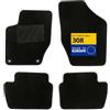DBS - Tappetini auto - Personalizzati per 308/308SW - Con clip - Tappetini auto antiscivolo - 4 pezzi