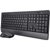 Trust Gaming Trust 25025, Set tastiera AZERTY e mouse wireless, Nero