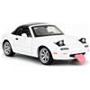 imtfzct 1/32 Mazda Miata MX-5 modellino auto in lega, auto giocattolo pullback con luci e suoni, top rimovibile, modello da collezione, regali per bambini dai 4 ai 7 anni (bianco)