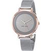Nine West - Orologio da donna con cinturino in maglia mesh, Tonalità Argento/Oro Rosa