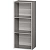 Iris Ohyama, Armadietto, Libreria, Armadietto con 3 Ripiani, Grande Capacità, Multifunzionale, Solido, Ufficio, Camera da Letto, Soggiorno - Scaffale Base per Ufficio CX-3FN - Rovere Grigio