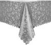 Romanstile Tovaglia cerata quadrata 80x80 cm plastificata Centrotavola natale elegante con motivo floreale Tovaglie PVC antimacchia Impermeabile per natalizia capodanno feste decorativa Tavolo,Grigio