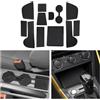 CDEFG Compatibile con VW Polo MK6 AW1 2018-2021 2022 2023, Tappetino Antiscivolo Antipolvere Antigraffio Tappetini in Gomma Portabicchieri per Interni Auto Accessori (Nero)