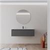DEGHI Mobile bagno sospeso 120 cm antracite con lavabo integrato e specchio - Sleek