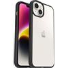 OtterBox Cover per iPhone 14 Plus Sleek, resistente a shock e cadute, testata a norme anti caduta MIL-STD 810G, Protezione Antimicrobica, Trasparente/Nero, Senza Retail Package