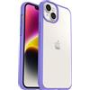 OtterBox Cover per iPhone 14 Plus Sleek, resistente a shock e cadute, testata a norme anti caduta MIL-STD 810G, Protezione Antimicrobica, Trasparente/Viola, Senza Retail Package