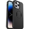 OtterBox Cover per iPhone 14 Pro Max OtterGrip Symmetry con MagSafe, resistente a shock e cadute, con orotezione antimicrobica e con grip integrato, testata 3x norme MIL-STD 810G, Nero