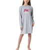 Schiesser Nachthemd-100% Organic Bio Baumwolle-Größe 140 bis Maglia Lunga da Notte, Grau-Mel_181972, 176 Bambina