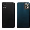 Generico Copri Batteria + lente + Biadesivo compatibile con SAMSUNG GALAXY A71 SM-A715F A715F A715 retro Posteriore Back Cover Scocca in plastica + biadesivo adesivo + lente con cornice (Nero)