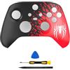 AARONMEI Custodia sostitutiva per controller Xbox Series X e S, copertura rigida anteriore in ABS, pannello fai-da-te personalizzato, fornita con strumenti di installazione (nero rosso)