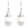 Tamashii orecchini a forma di goccia Ear-Drops in Argento 925 con pietra di 1 cm madreperla.Lunghezza orecchino 3 cm EHST6-39