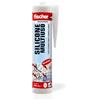 FISCHER 25pz. Fischer Silicone Acetico Multiuso SAM 280 Trasparente, Sigillante Antimuffa per Vetro, Alluminio, Smalto, Ceramica, Adatto per Bagno e Cucina