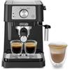 DELONGHI De'Longhi EC260.BK Macchina da Caffè Per Polvere o in Cialde E.S.E., Sistema Latte Manuale, Facile da usare, Serbatoio Estraibile da 1.1 L, Caldaia acciaio inox [Classe di efficienza energetica A+]