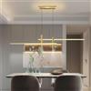 MQDLJSE Lampada a Sospensione Moderna LED Nera con Telecomando Lampadario 45W dimmerabile Luce Sala da Pranzo con Funzione faretto Metallo Lampada a Sospensione lineare Illuminazione a Sof