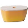 Omada Design Cassetta Portapane, Porta Pane con coperchio/tagliere (34x17x19 cm), Lavabile in Lavastoviglie, Made in Italy, linea Woody, Giallo