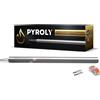 PYROLY Candela di accensione per stufa a pellet compatibile BESTOVE/EDILKAMIN/LA NORDICA EXTRAFLAME (155 mm - Ø9,9 mm - 300 W - liscia) di alta qualità con connettori