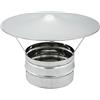 ALLINOX Comignolo Cinese Antivento Terminale Canna Fumaria Acciaio INOX Cappello Uscita Fumi Antipioggia Base Tonda Per Stufa o Camino (DN 130)