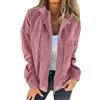 Onsoyours Donna Giacca Velluto A Coste Autunno Invernali Manica Lunga Camicia Giacche Elegante Classica Cappotto Con Tasca con Cappuccio Con Zip A Nero M
