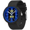 Inter. Orologio Polso Nero Cinturino in Gomma Cassa 38 mm Prodotto Ufficiale