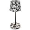 BRILONER - Lampada da tavolo LED senza fili IP44 con touch, dimmerabile a scatti, resistente agli spruzzi, lampada da comodino, lampada da lettura, lampada LED, 26x10,5 cm, motivo teschi