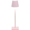 Zafferano, Lampada Poldina Micro, Lampada da Tavolo Ricaricabile e Senza Fili con Controllo Touch, Adatta per Salotto ed Esterni, Dimmer, 2200-3000 K, Altezza 27,5 cm, Colore Rosa