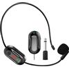 Giecy Cuffie microfono senza fili, sistema microfono wireless UHF, microfono ricaricabile e ricevitore wireless per amplificatore vocale, sistema PA, insegnante, guida turistica, pullman