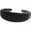 Glamour Girlz Cerchietto per capelli da donna, per matrimoni, feste nuziali, compleanni, Natale, serate, larghi, spessi, imbottiti, in velluto, accessori per capelli, fascia per capelli Alice Band (verde smeraldo)