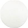 Brandsseller Tappeto da bagno Ø 60 cm Tappetino da bagno Zerbino da bagno Tappeto da doccia rotondo in ciniglia antiscivolo assorbente lavabile in lavatrice - Bianco