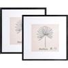 LYYYYX Cornice portafoto 30 x 30 cm, con passepartout, in legno con vetro acrilico da appendere verticalmente o orizzontalmente, per foto, poster, puzzle, 2 pezzi