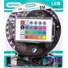 SQUADO - Striscia Luce LED, 5 metri, con Porta USB per Ricarica, Controllo Remoto con Telecomando, Adesiva