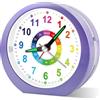 DTKID Sveglia Bambini Silenziosa, Luce Notturna, Snooze, (Viola)