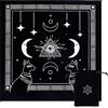 CREATCABIN Panno D'Altare Occhio di Dio Costellazione Celeste Mazzo di Tarocchi Arazzo Spirituale Tovaglia Tessuto Sacro Astrologia con Sacchetto Carte dei Tarocchi per Divinazione Stregoneria Supple