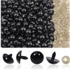 TOAOB THE ONE AND ONLY BABY TOAOB 150 Pezzi Occhi di Sicurezza per Amigurumis 18 mm Nero Occhietti in Plastica con Rondelle per Bambole Animale all'Uncinetto Pupazzi Creazione Lavoretti Artigianato