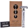 Parker safety razor rasoio di sicurezza 66R apertura a farfalla + 5 lamette da barba parker