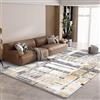 Vamcheer Tappeto Salotto Moderno Astratto, 160×230 cm Tappeto a Pelo Corto Super Morbido, Spugna Addensata, Antiscivolo, Ideale per Soggiorno e Camera da Letto, Giallo Grigio