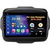 Ftradios Android Autoradio 2 DIN per Jeep Renegade 2016-2020 9 Pollici Touch Screen Lettore Multimediale con Navigazione GPS Carplay WiFi Bluetooth FM RDS+Comandi al Volante