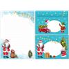 Minkocards Set di carta da lettere natalizia per bambini, set di carta da lettere natalizia, Babbo Natale, con busta, per bambini, ragazze e ragazzi (blocco A5 con 25 fogli + 15 buste)