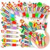 leyun 30 Penne Multicolore con Tema Natalizio - Gadget Compleanno Bambini,Regalini Fine Festa Compleanno,Regalini per Feste di Bambini, Accessori per Feste Natalizie, Ideali per Natale