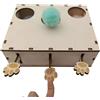 Kixolazr Giocattolo Interattivo per Gatti in Legno Whack Mole - Simpatico Dispenser di Cibo e Forniture Innovative