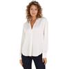 Tommy Hilfiger Donna Blusa Stitch Blouse Scollo a V, Beige (Ancient White), 48