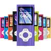 Mymahdi - Lettore MP3/MP4, con schermo LCD da 4,5 cm e slot per schede di memoria, supporta massimo 128 GB, colore: viola