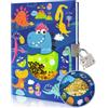 GINMLYDA Diario Segreto Bambina con Lucchetto, 80 Fogli a Righe da 17,8x13,5cm Paillettes Shakable Quaderno per bambino per la Scrittura Scolastica Dinosaur Regalo per Ragazzi di età 6 7 8 9 10 11 12 Anni