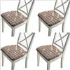 uyeoco Set 4/2/1 Cuscini Sedia da Cucina/Cuscini di Seduta,40x38cm/40x42cm/43x45cm antisdrucciolevole Confortevole Cuscini Coprisedia da Cucina,con Lacci Imbottito,Lavab(F1,4PCS_40X38CM)
