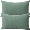 ZZDZW Copri Cuscini 50x70 Per Divano 40x70 Copricuscino 50x80 Elasticizzato Con Cerniera,Federe Moderne Per Camera Da Letto Divano Decorativo Velluto A Coste Elegante(Matcha Green,35 x 65 cm(Set of 2))