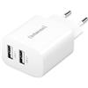 Intenso Power Adapter W24AA, caricatore USB-A con 2 porte USB-A, 24 Watt, bianco